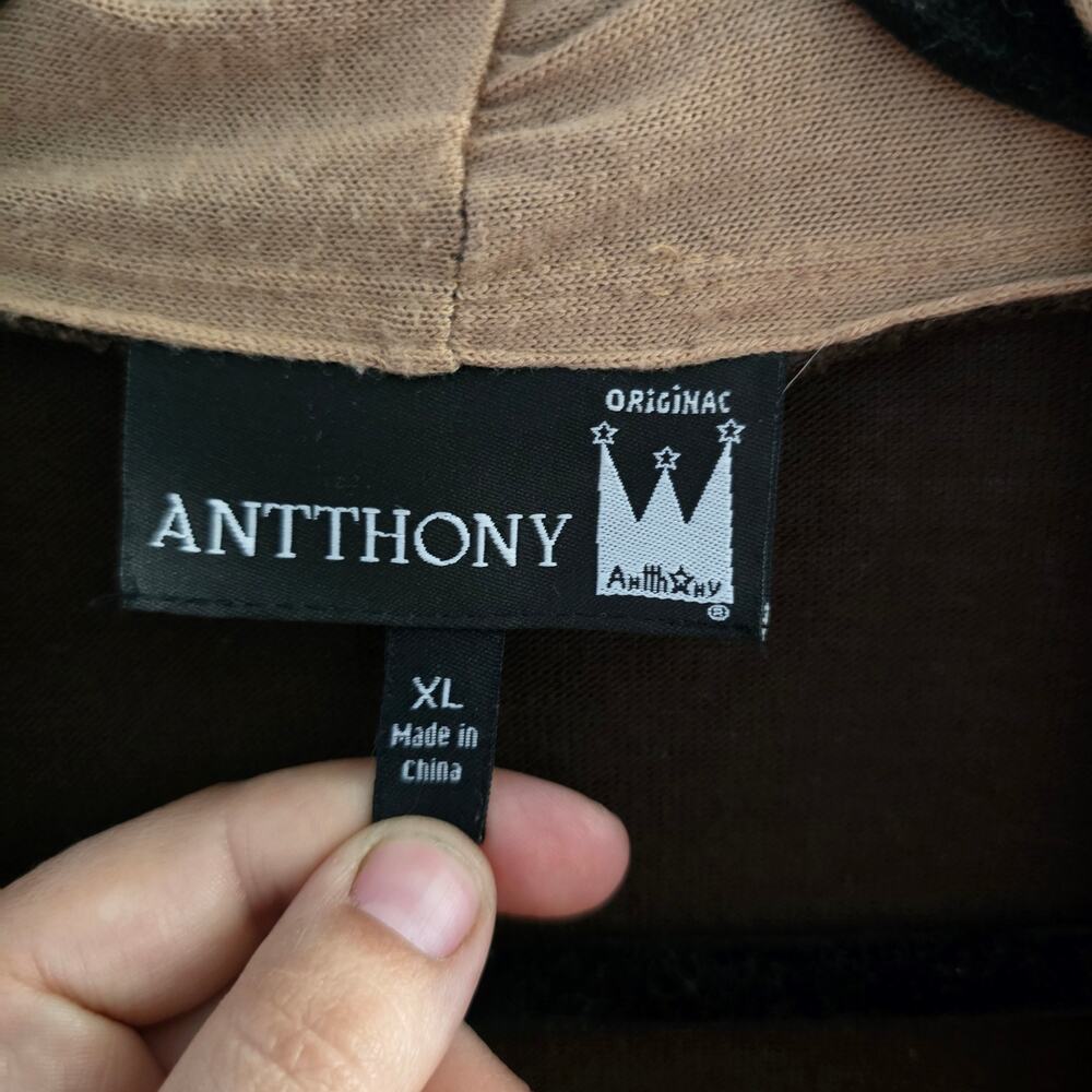 Antthony Boho Patchwork Drape Cardigan Size Xl La… - image 5